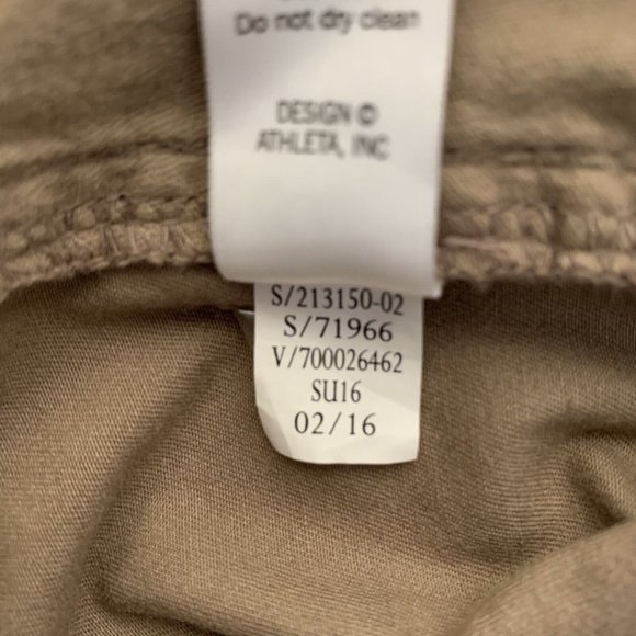 Athleta Shorts With Waist Adjuster Size 2 Brown Organic Cotton and Spandex - Picture 8 of 9